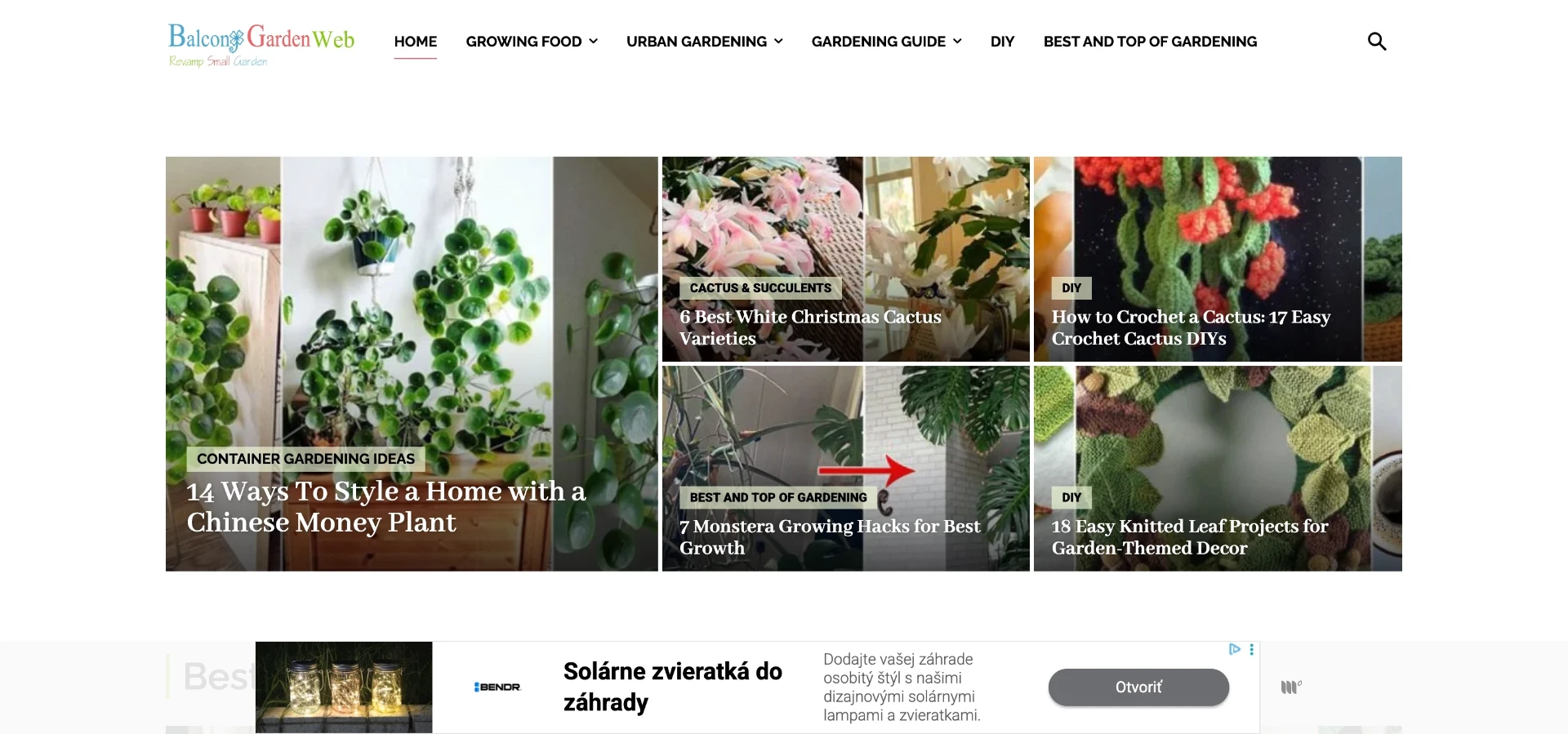 Balcony Garden Web's small balcony ideas page focuses on vertical planters, a common fix for narrow outdoor spaces.