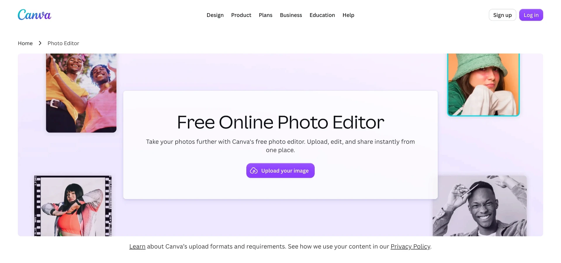 Canva's photo editor is a general-purpose design tool, not a dedicated architecture app, which makes it fast but limited for facade accuracy.