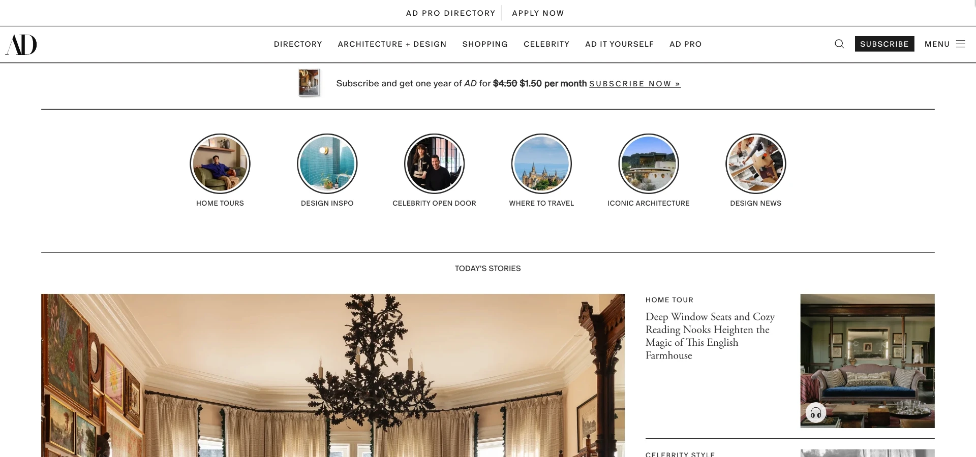 architectural digest publishes recurring small-space decorating features, helpful for spotting proportion tricks that translate into prompt language.