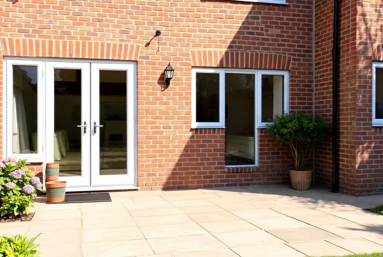 The same patio terrace cleared of the ladder and parasol after AI Clear Exterior Space