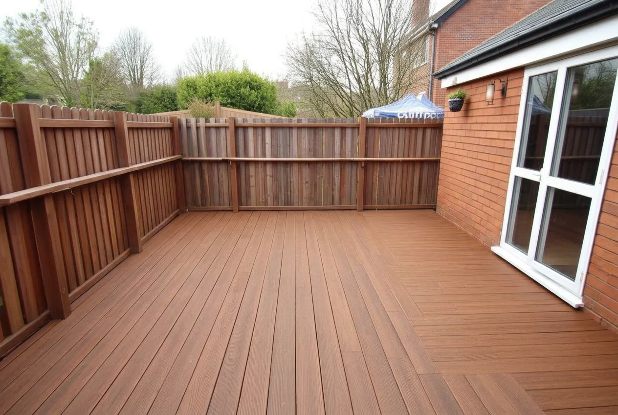 The same deck cleared after AI Clear Outdoor Space