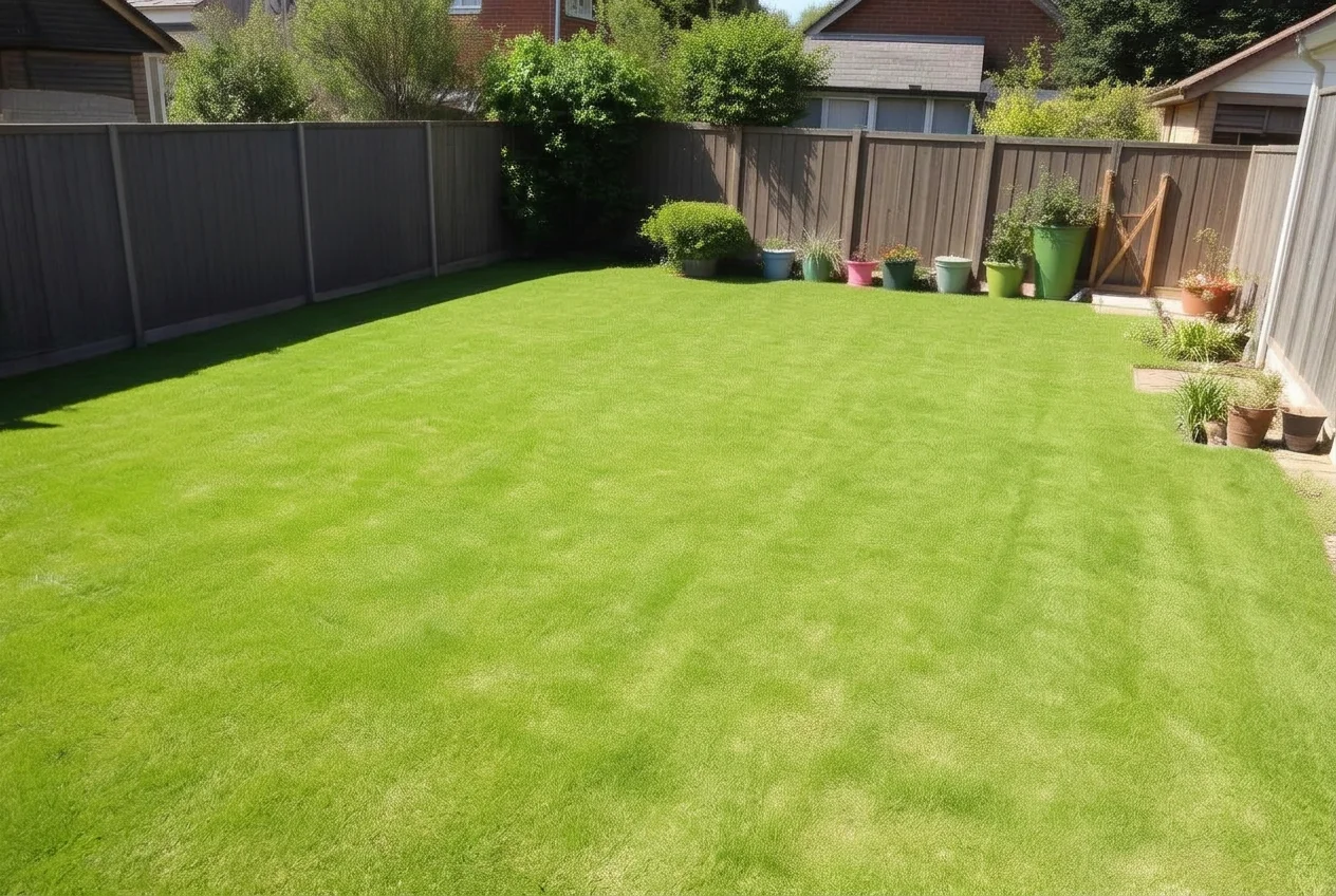 The same garden cleared after AI Clear Outdoor Space