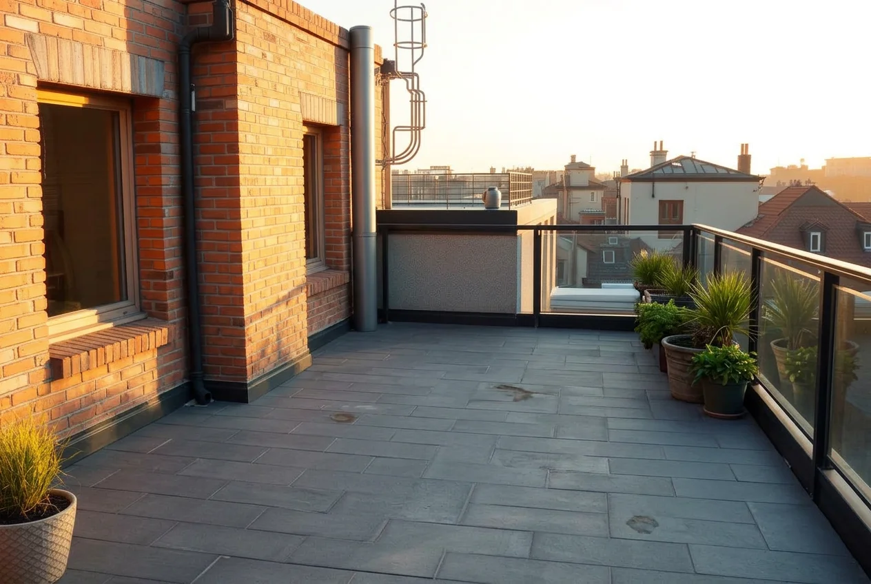 The same rooftop cleared after AI Clear Outdoor Space