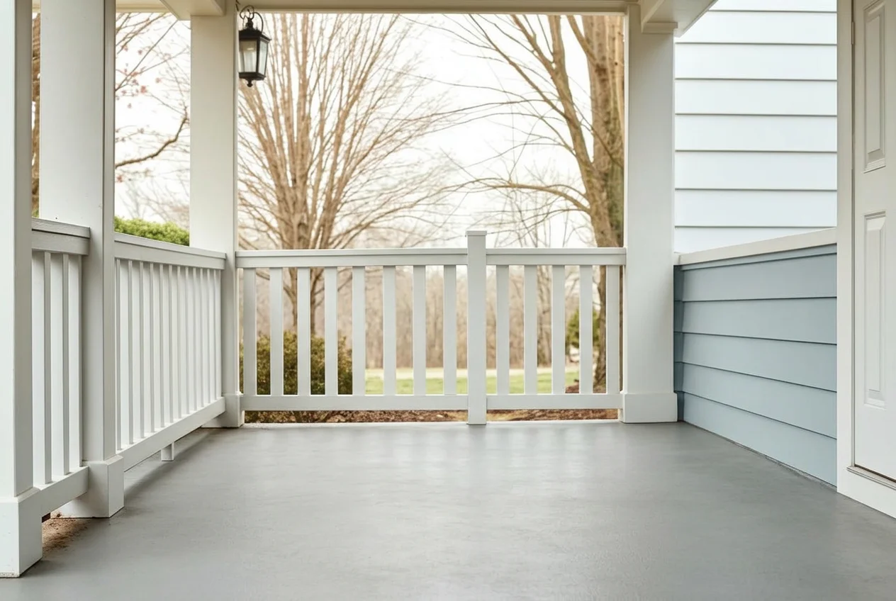 The same porch cleared after AI Clear Outdoor Space