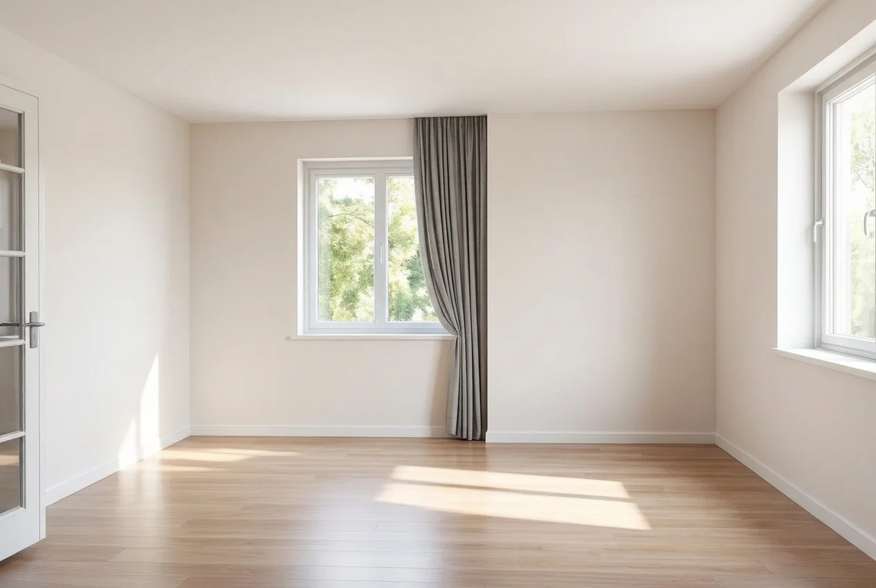 Empty home office ready for a new layout after AI Empty Room Generator
