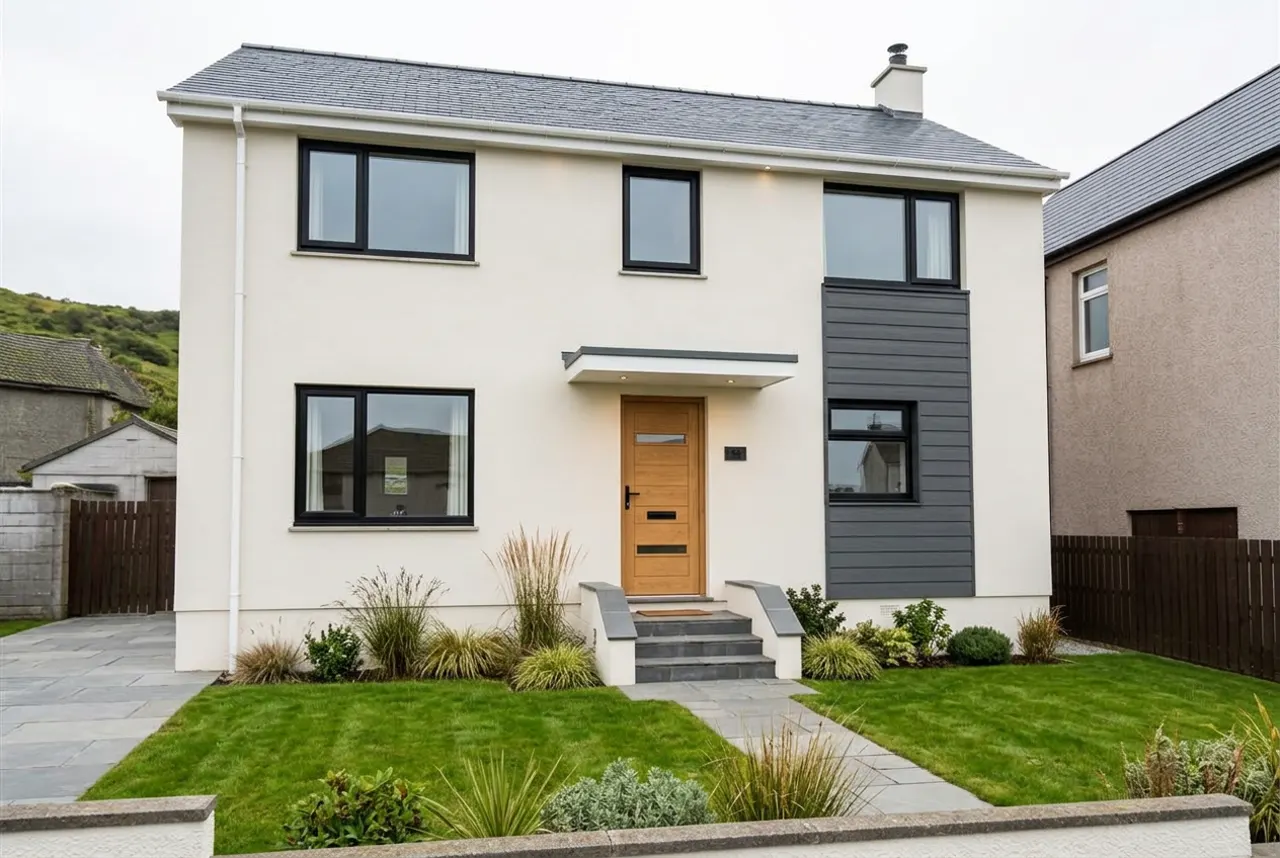 Suburban house exterior after AI Exterior Redesign